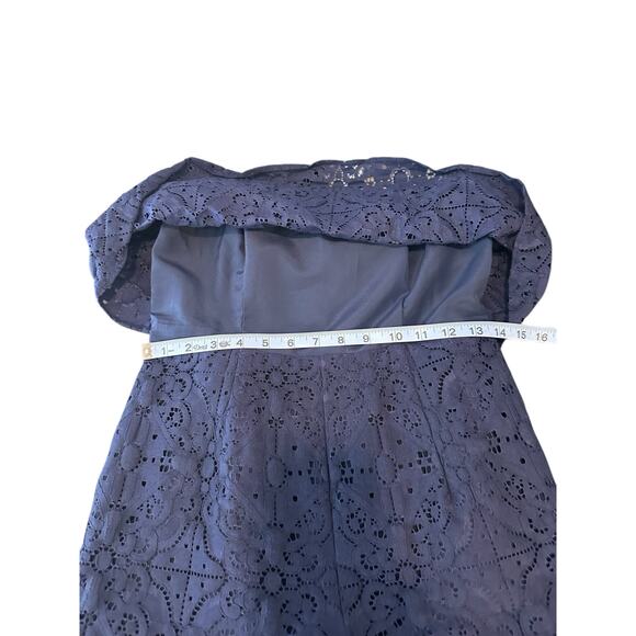 Lilly Pulitzer Navy Blue Sleeveless Resort Vacation Celyn Lace Romper Size 4 - Picture 11 of 12